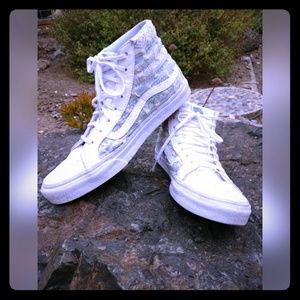 Limited Edition Vans Sk8-Hi White Leather Shoes